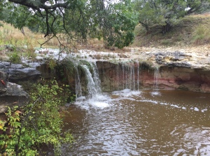 A waterfall at Hidden Falls Ranch, November 2016